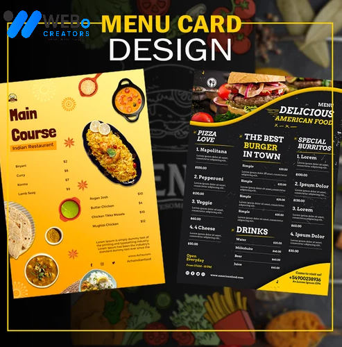 Restaurant digital menu board Miami menu printing services online food menu design 2026